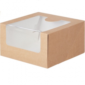 Коробка для торта бумажная КТ-100 с окном