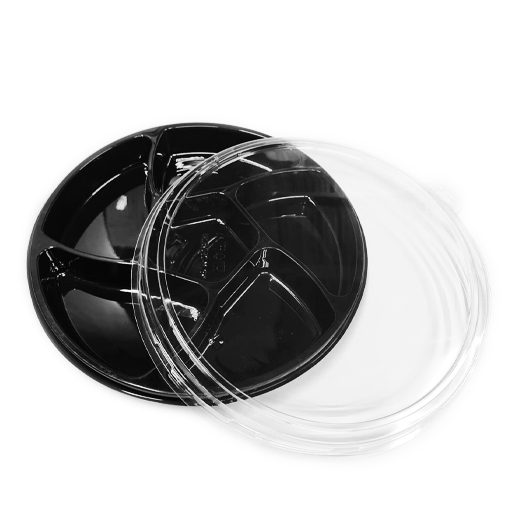 Менажница с крышкой 6-секций D-26см