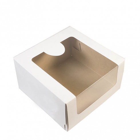 Коробка для торта бумажная КТ-100 с окном