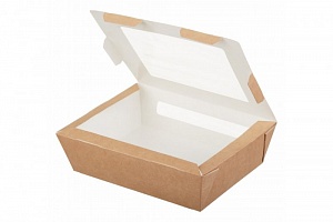 Коробка крафт с прозрачным окошком