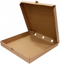 Коробка под пиццу 33х33х4см крафт