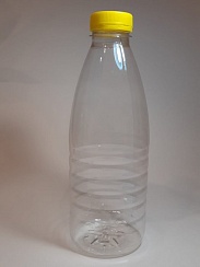 Бутылка ПЭТ 0.93л с крышкой прозрачная
