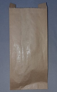 Пакет бумажный КРАФТ 80+45×185 с плоским дном