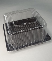 Коробка для торта квадратная пластиковая SL-160 (ИП-42)